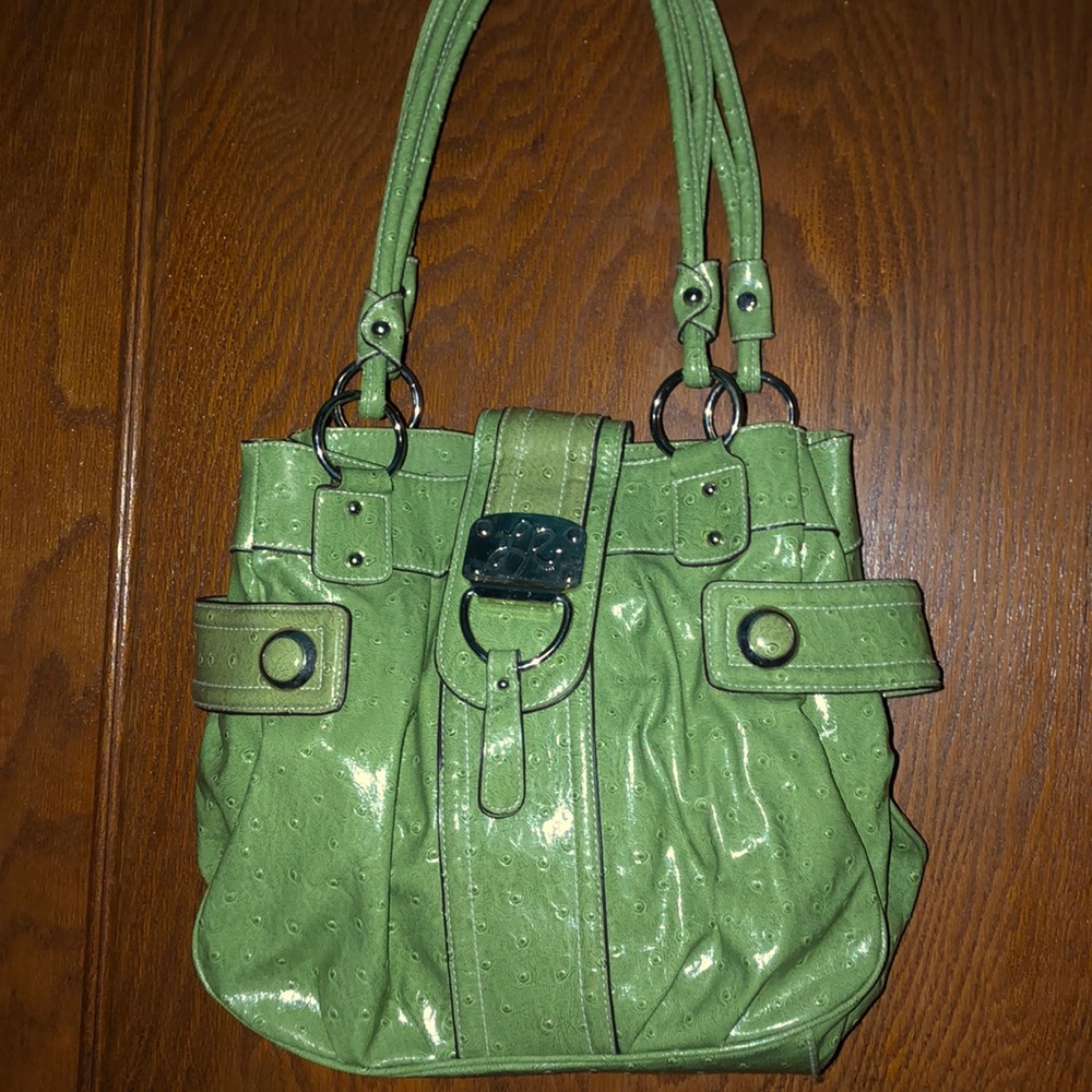 LR Libear Women’s Green & Silver Shoulder Purse